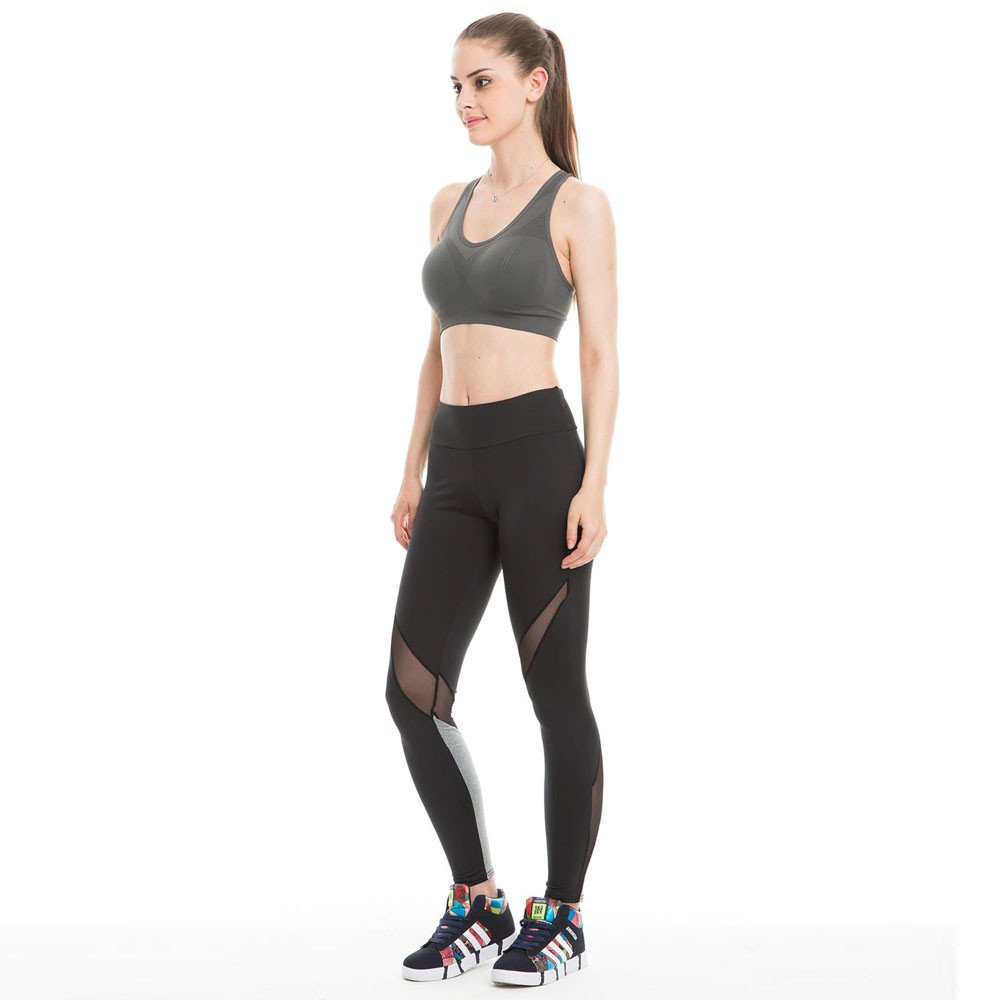 F_Gotal Women's High Waist Yoga Pants with Mesh & Inner Pocket - Tummy Control Workout Leggings for Running, Gym & Lounge Wear