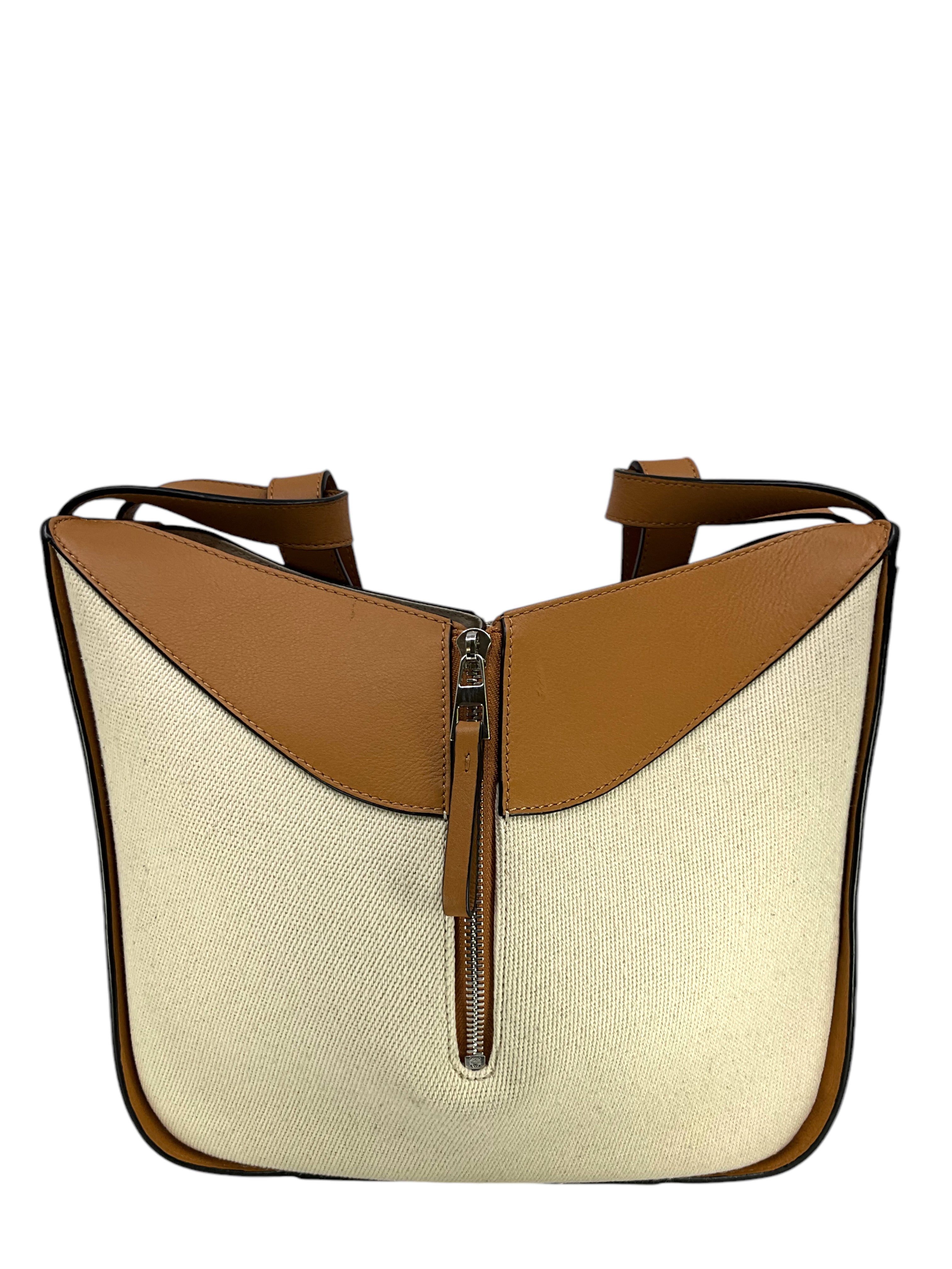 LOEWE Ken Price Printed La Palme Leather & Canvas Hammock Bag - Stylish Crossbody Shoulder Bag for Women, Perfect for Travel, Shopping & Daily Use