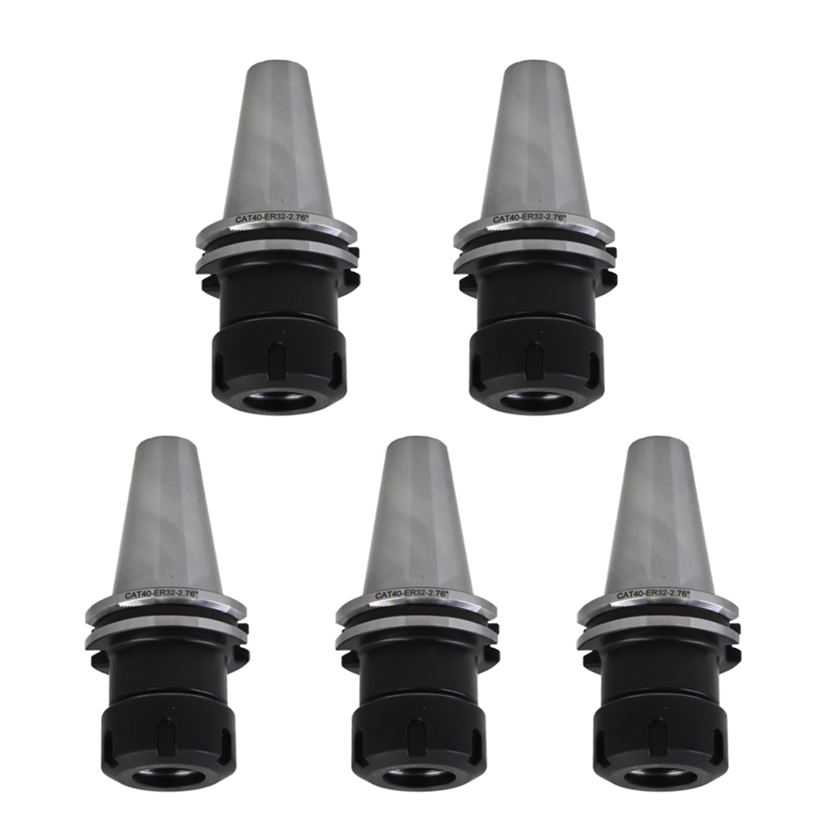 5Pcs CAT40 ER32 Collet Chuck Set for CNC Engraving Machine, Milling & Lathe Tools | Precision Tooling for Metalworking & Woodworking Projects