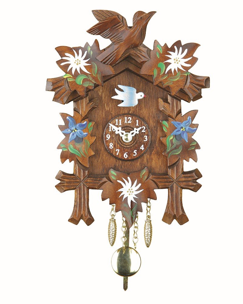 Authentic Black Forest Cuckoo Clock - Handcrafted German Wooden Wall Clock with Moving Figures & Bird Sounds - Perfect for Home, Office & Cabin Decor