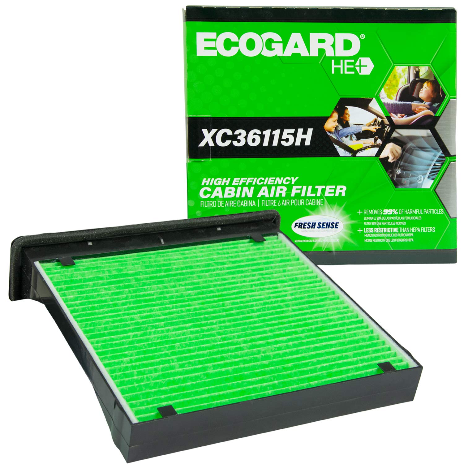 ECOGARD XC36115H Premium High Efficiency Cabin Air Filter with Baking Soda - Compatible with Subaru Forester, Impreza, XV Crosstrek, WRX & WRX STI | Improves Air Quality & Reduces Allergens for Cleaner Cabin Air