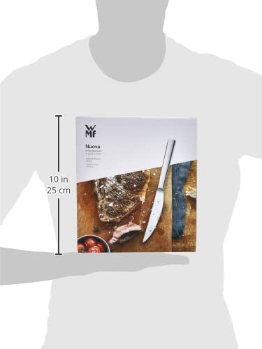 WMF 6-Piece Premium Stainless Steel Steak Knives Set - Sharp & Durable for Steak, Meat, BBQ, and Fine Dining