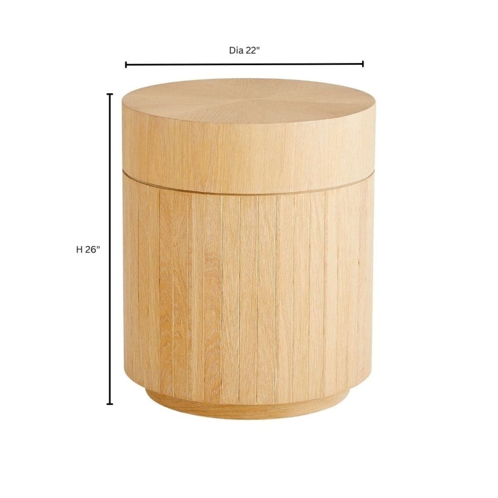 Cyan Design 11575 Lamu Side Table - Natural Wood Accent Table for Living Room, Bedroom, or Patio Decor