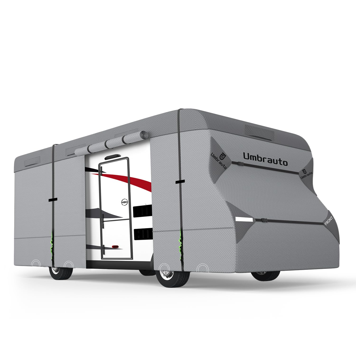 Umbrauto RV Cover Class C - Heavy Duty 7-Layer Waterproof & UV-Resistant Motorhome Cover for 26'-29' RVs | Includes 3 Extra Straps, Repair Patches & 6 Gutter Covers | Perfect for Winter Storage & Outdoor Protection