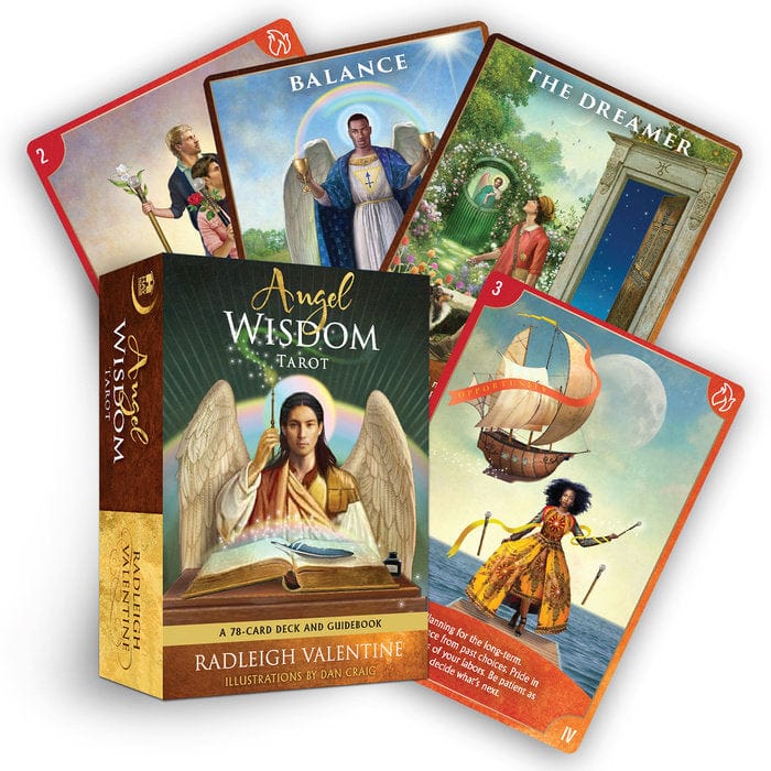 Angel Wisdom Tarot Deck - 78-Card Divine Guidance Oracle Set for Spiritual Growth, Meditation & Angelic Messages | Perfect for Beginners & Professional Readers
