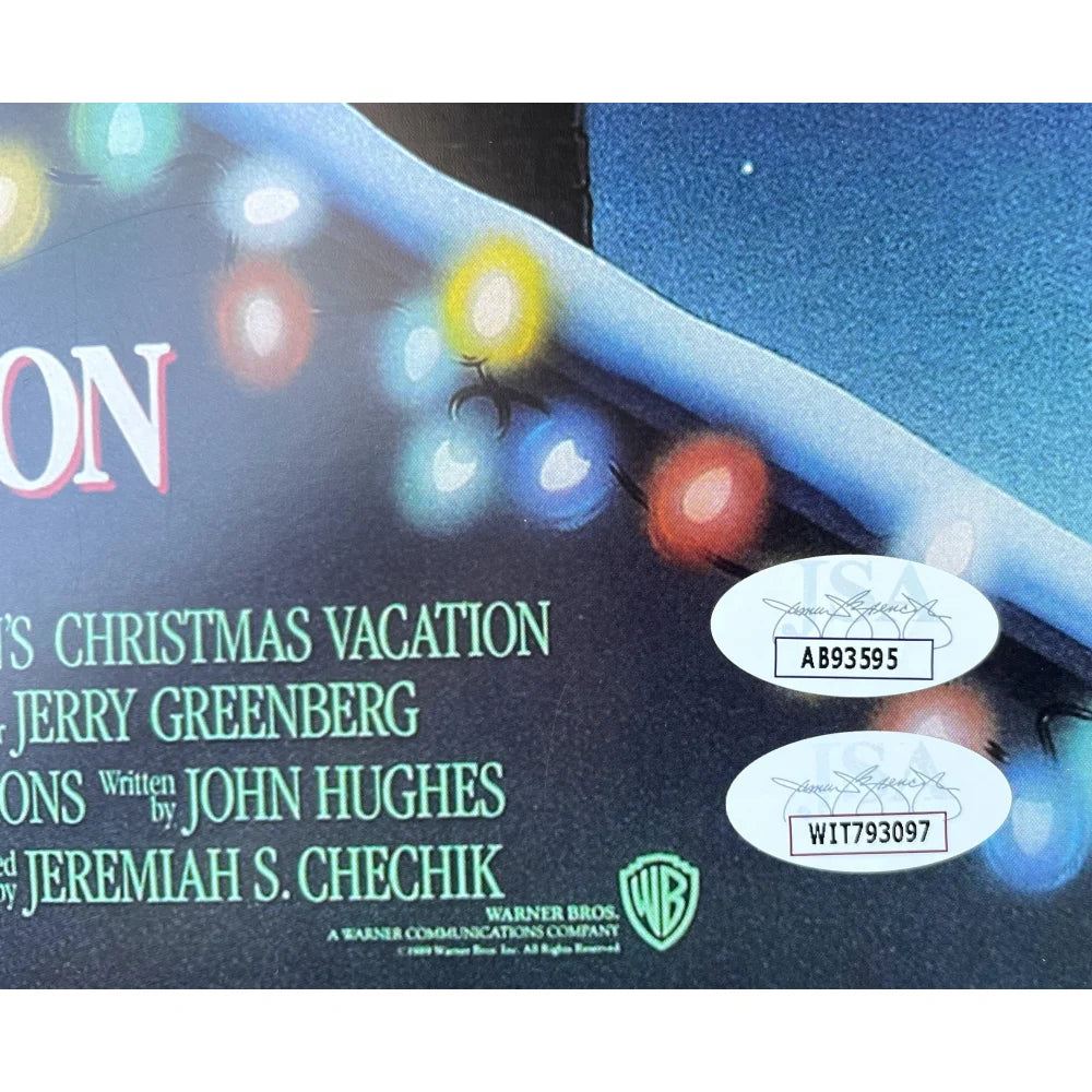 Authentic Chevy Chase, Beverly D'Angelo & Randy Quaid Signed Christmas Vacation Movie Poster 12x18 - JSA Certified COA - Perfect for Holiday Decor & Film Memorabilia Collection