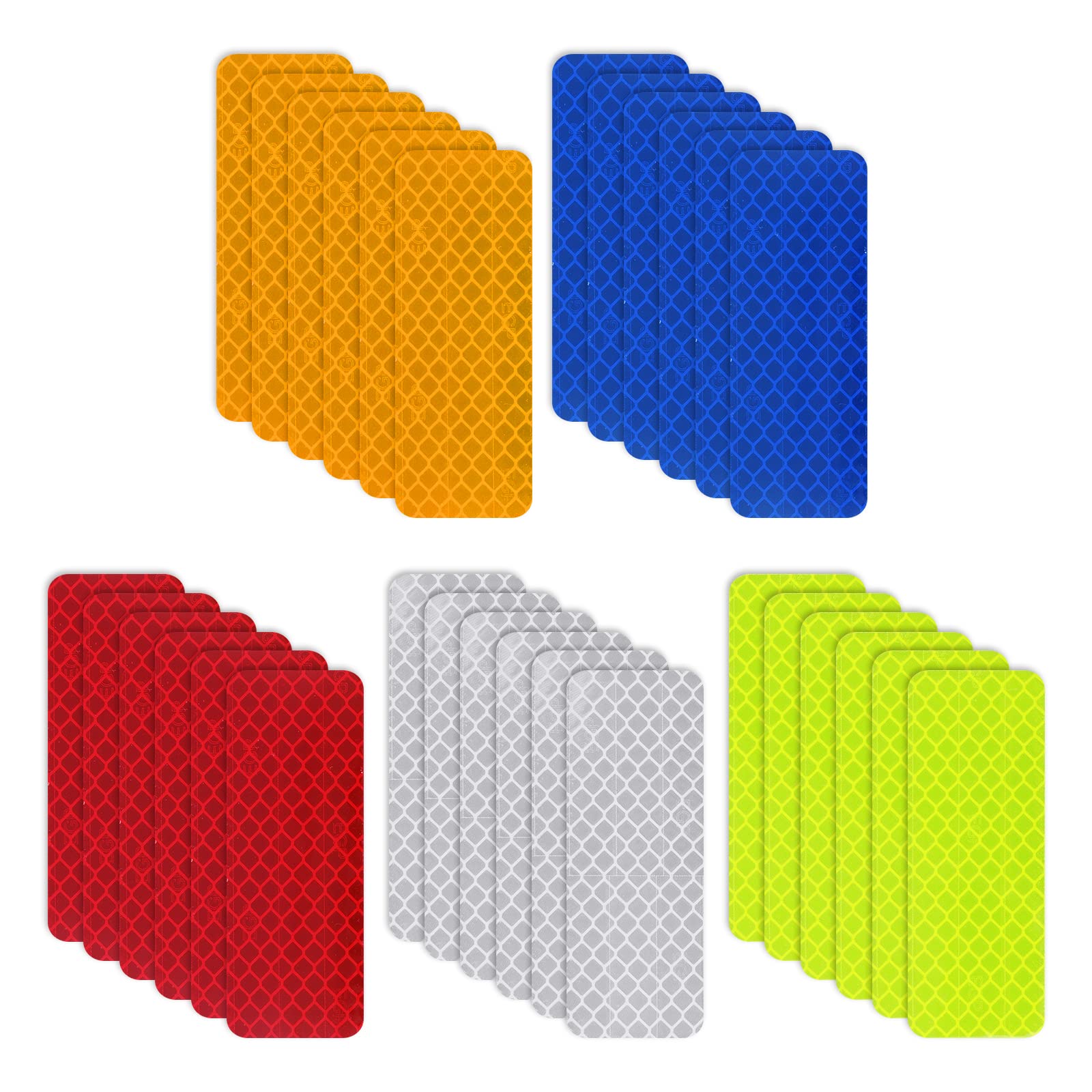 30 Pack Waterproof Safety Reflective Stickers for Cars, Bikes & Motorcycles - 1.18