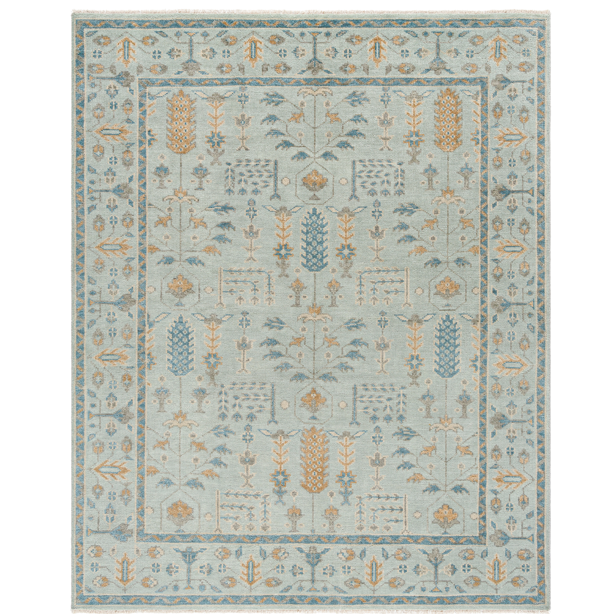Blue Riviera Handmade Area Rug - Soft Boho Chic Rug for Living Room, Bedroom - Available in Multiple Sizes (3x5, 5x7, 8x10 ft) - Perfect for Home Decor, Nursery & Cozy Spaces