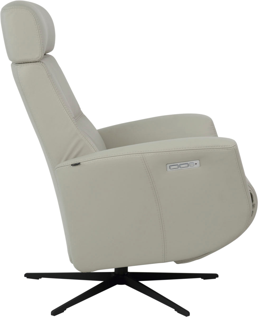 Fjords Magnus Modern Recliner Chair - Ergonomic PU Leather Lounge Chair with Adjustable Backrest & Footrest - Perfect for Living Room, Home Theater & Office Relaxation