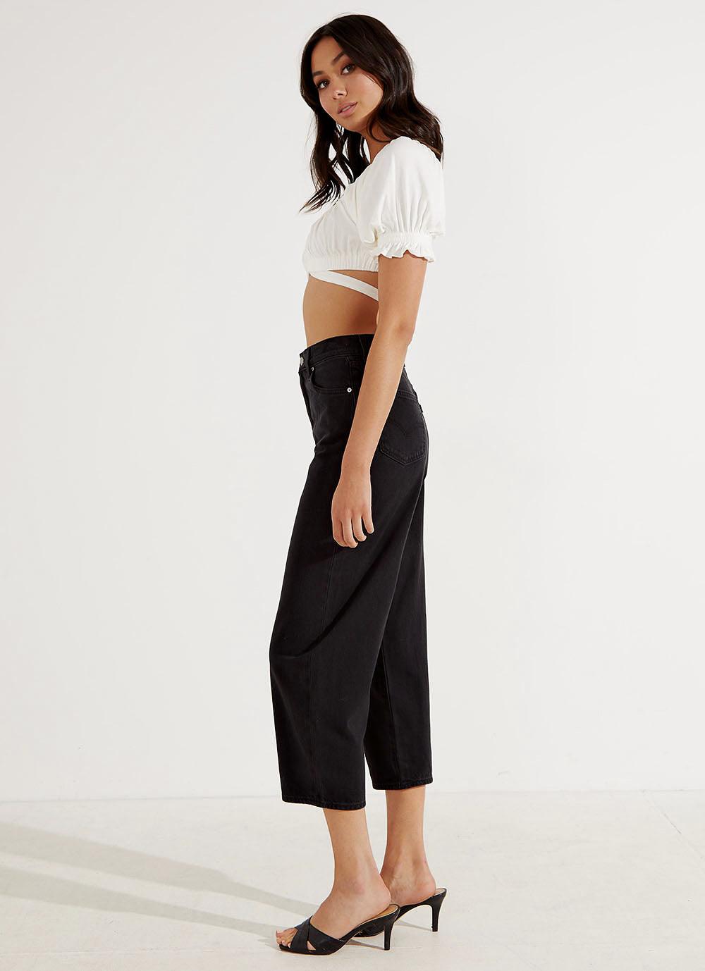 Balloon Leg Jeans for Women - Trendy High Waist Black Denim Pants | Perfect for Casual Outfits, Street Style & Night Out
