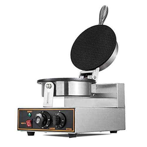 Commercial Waffle Cone Maker Machine - Adjustable Temperature & Timer, Single Head Egg Roll Baker for Ice Cream, Restaurants & Home Use (110V) - Perfect for Dessert Shops, Catering & DIY Treats