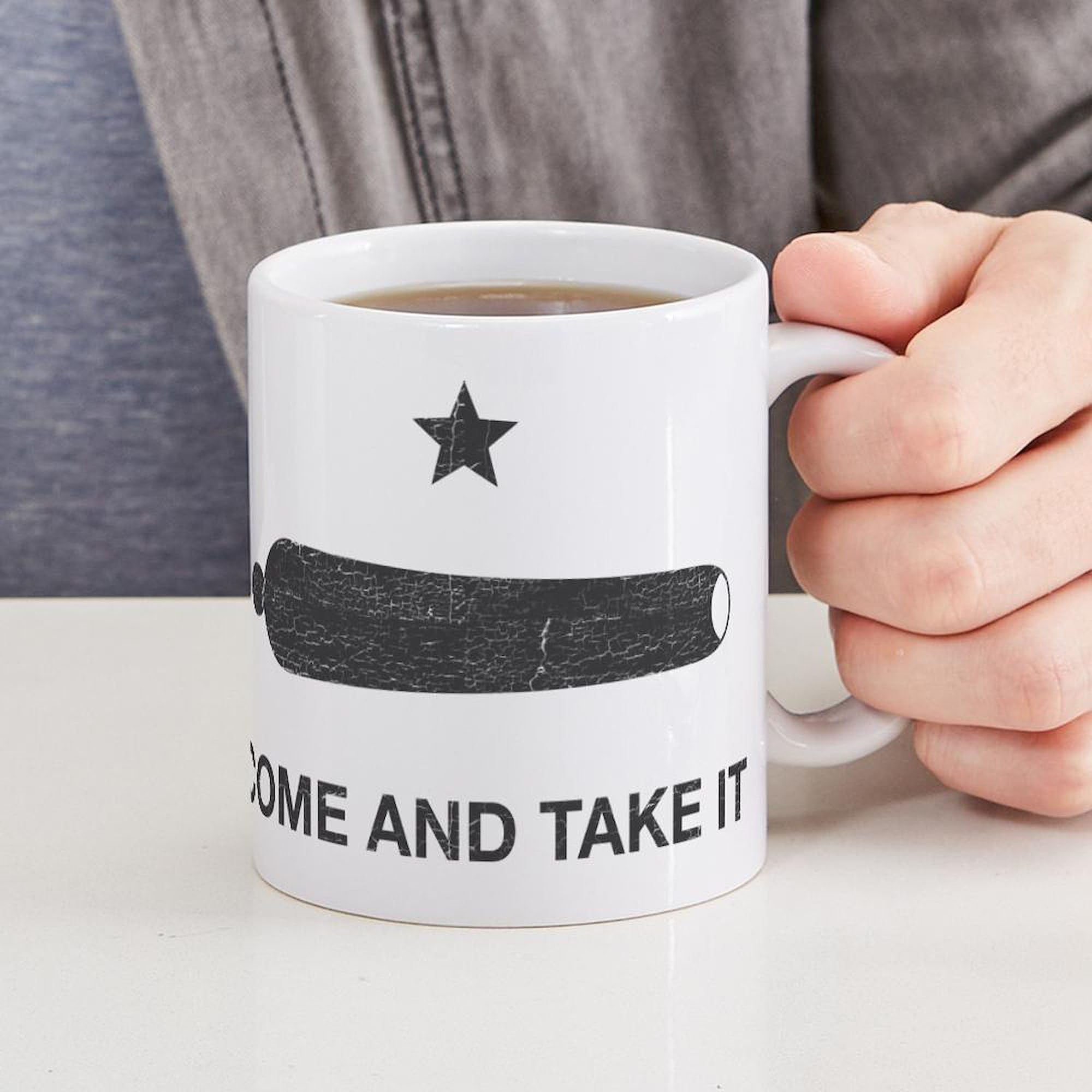 Come And Take It 11 oz (325 ml) Ceramic Coffee Mug - Durable & Stylish for Home, Office, or Gifts - Perfect for Coffee, Tea, or Hot Chocolate