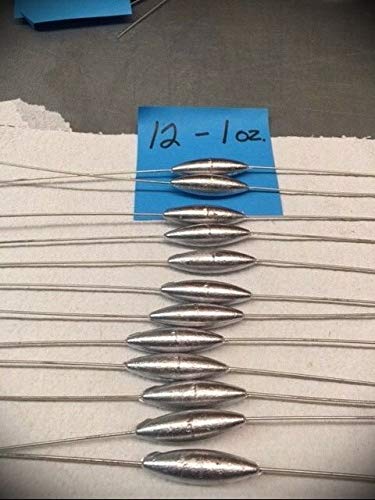 12-Pack 1oz Bottom Bouncers - Torsion Wire Fishing Weights for Fresh/Saltwater - Perfect for Walleye & Bass Fishing
