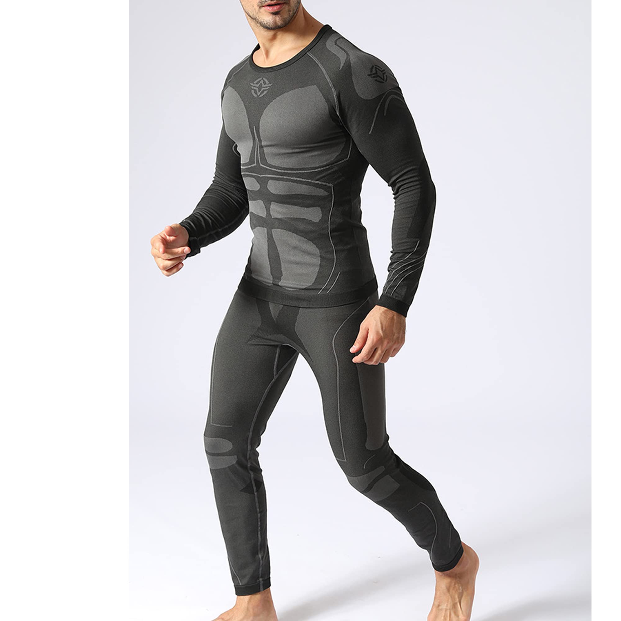 Men's Fitness Outfit - Breathable 2-Piece Cycling & Workout Set for Outdoor Sports & Gym Training