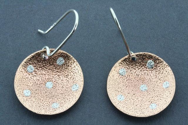 Stylish Copper & Silver Orbit Earrings for Women - Trendy Boho Hoop Earrings for Everyday Wear & Special Occasions