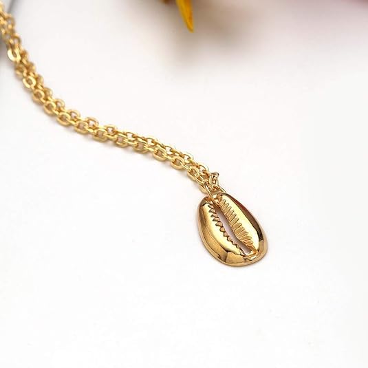 18K Gold Plated Layered Necklace Set with Shell Moon Pendant & Crystal Choker - Elegant Layering Chain Jewelry for Women | Perfect for Date Night, Beach Vacation & Boho Fashion