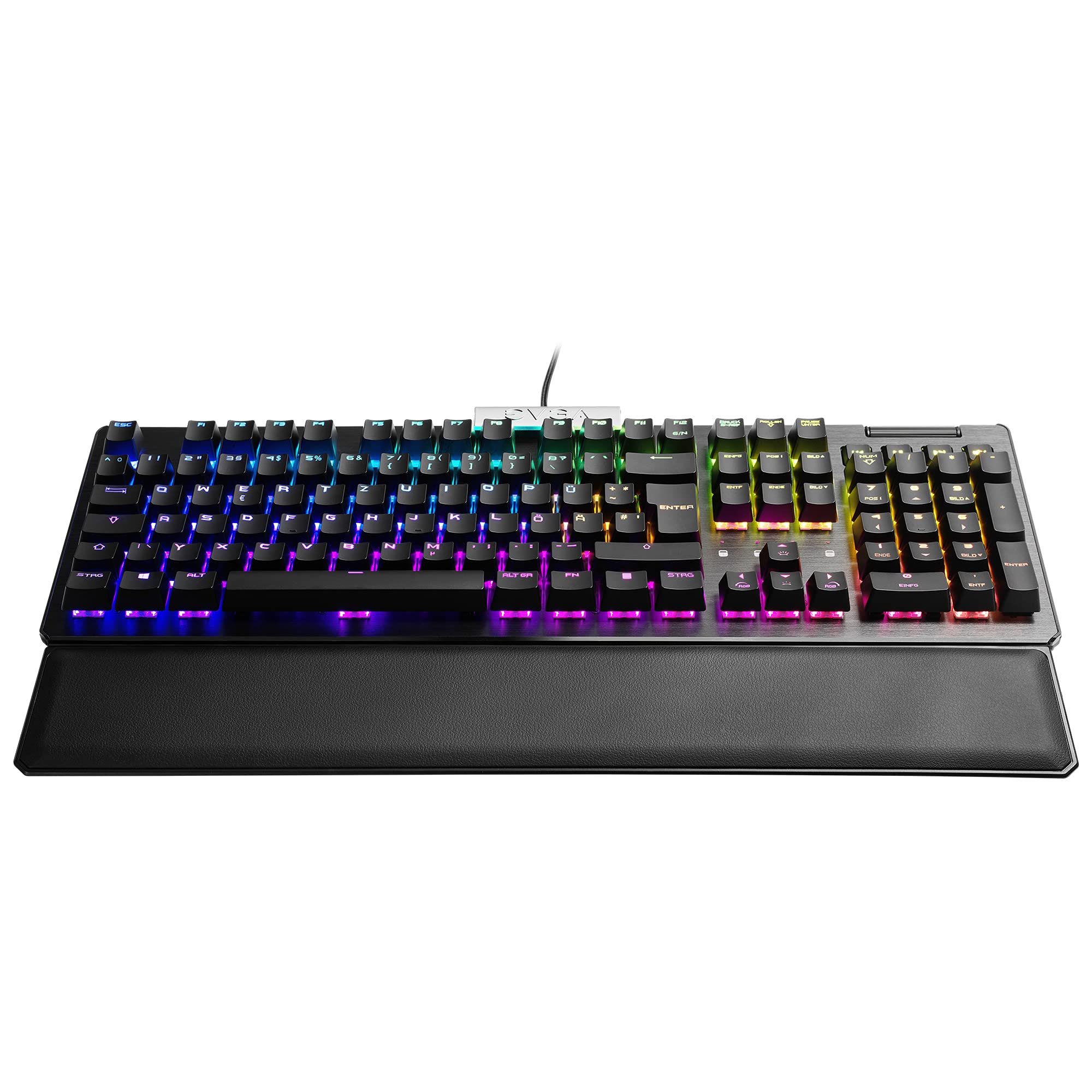 EVGA Z15 RGB Gaming Keyboard - Hot Swappable Mechanical Kailh Speed Silver Switches (Clicky), RGB Backlit LED, Wired USB Keyboard for PC Gaming (822-W1-15DE-K2, Bronze) - Perfect for Esports, FPS & MMO Gaming