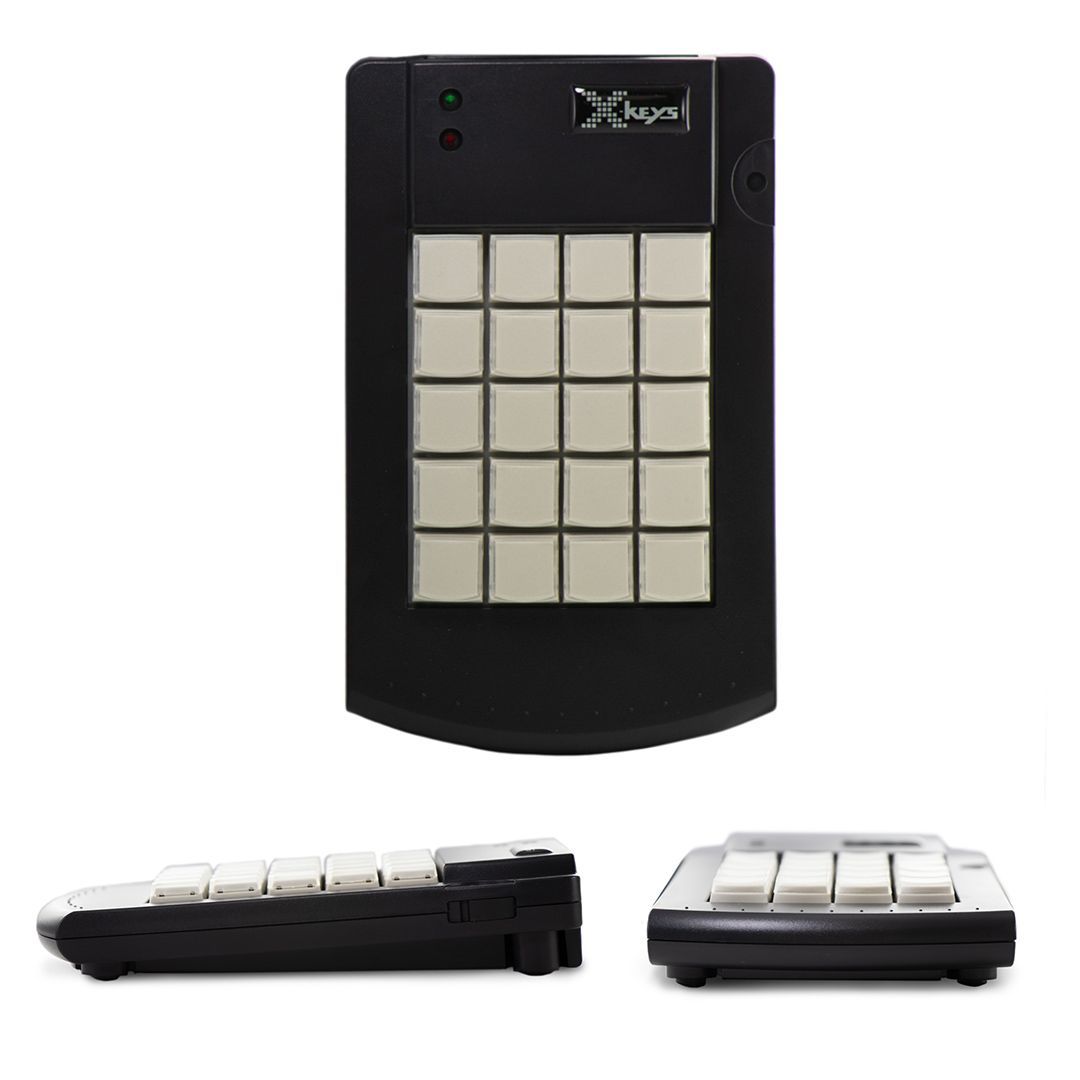X Keys XD 02 PS2 B Desktop Mechanical Keypad - Programmable Macro Keyboard for Gaming & Office Work (Perfect for PC, PS2, CAD Design & Video Editing)