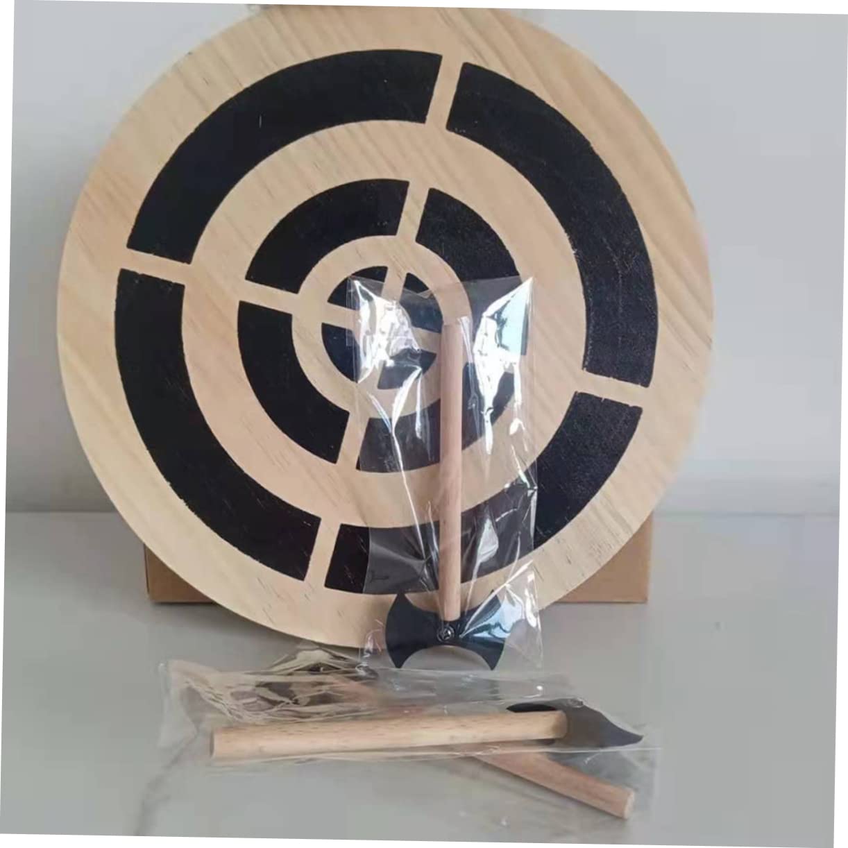 Holibanna Wooden Dart Board Set - Classic Home Decor & Indoor Game for Kids & Adults - Perfect for Living Room, Game Room, or Man Cave Wall Decor
