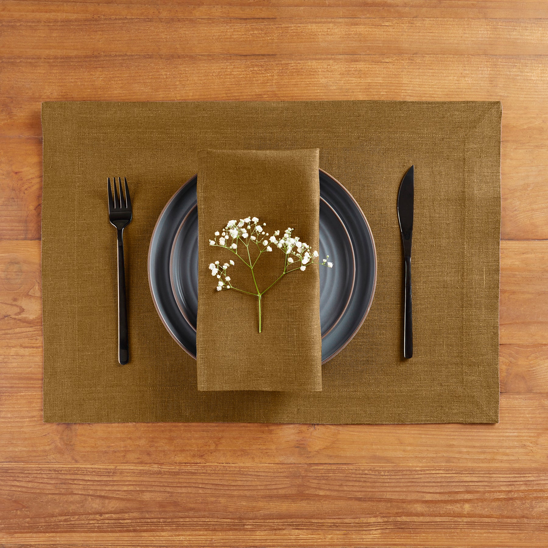 Premium Diana Medium Weight Placemats Set of 4 - Elegant Table Setting for Dining Room, Kitchen & Holiday Decor - Washable & Durable Place Mats for Everyday Use