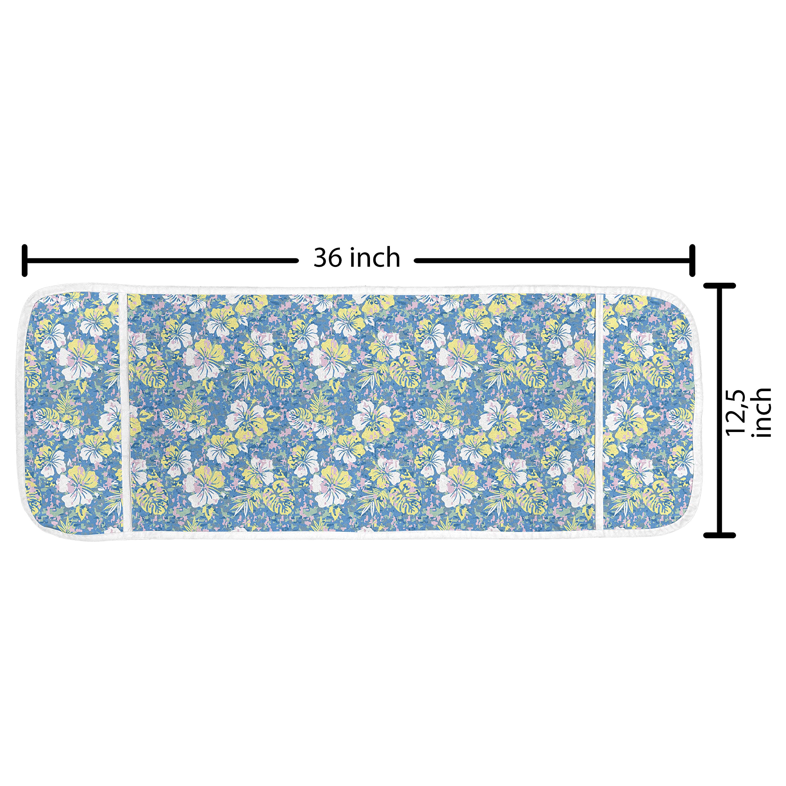 Ambesonne Camouflage Microwave Oven Cover - Waterproof Hawaiian Tropical Hibiscus Flowers Design with Pockets, 36