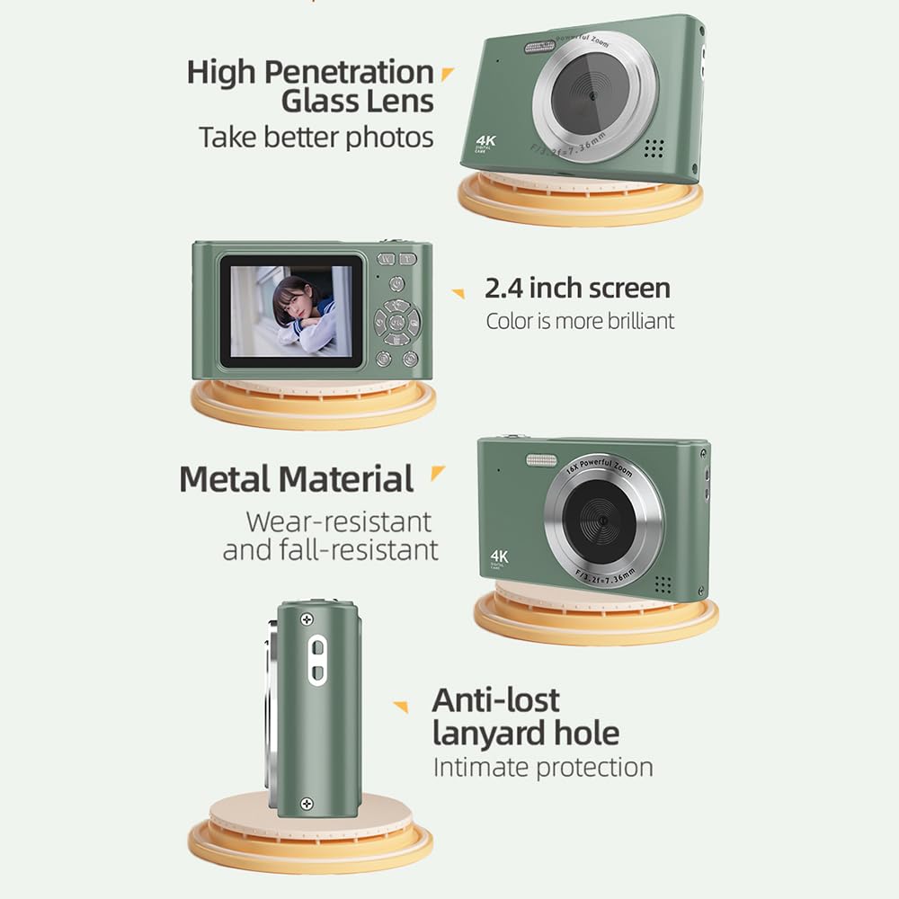 Andoer 4K 48MP Digital Camera with 2.4