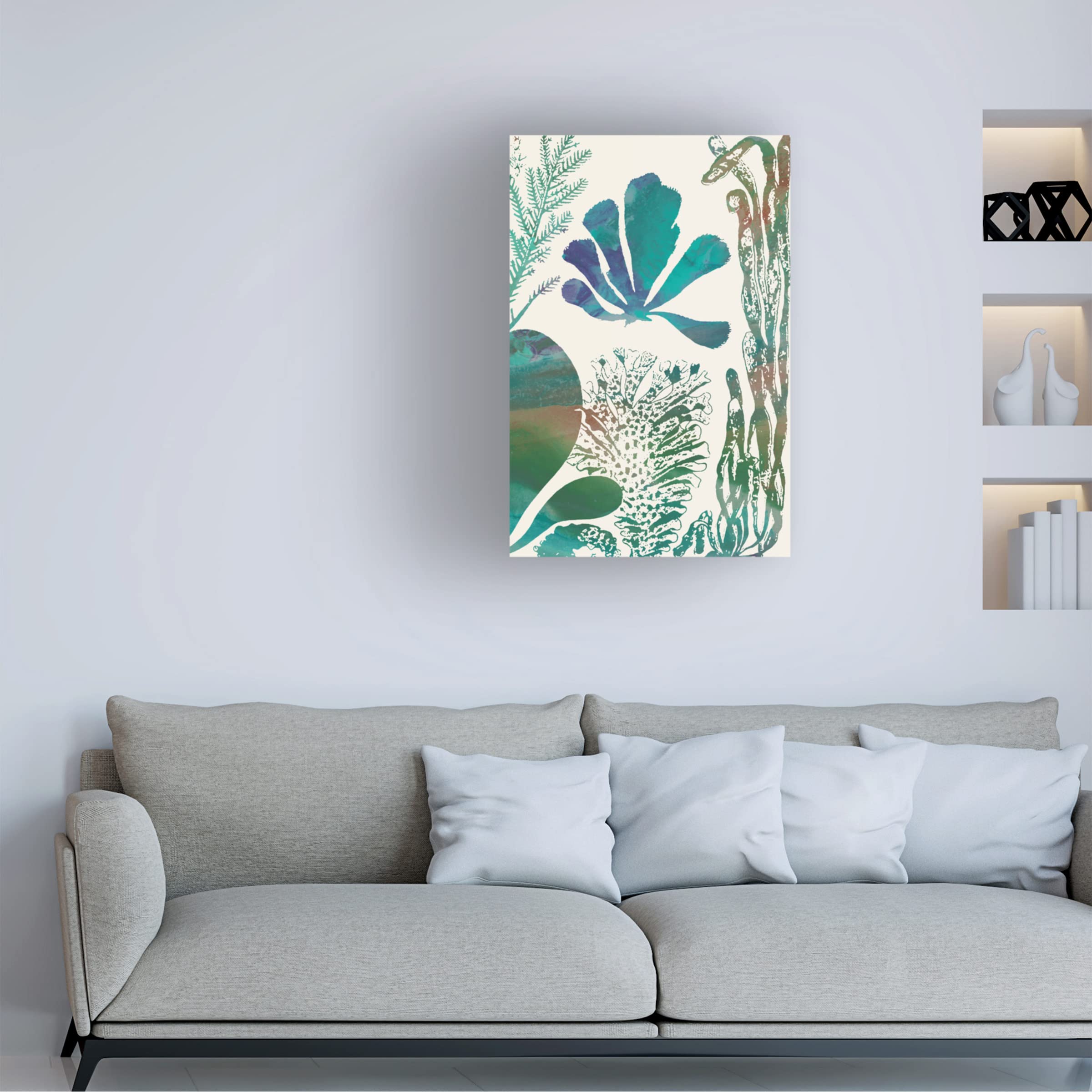 Trademark Fine Art 'Aquatic Assemblage I' Canvas Wall Art by Sharon Chandler - Perfect for Living Room, Bedroom & Office Decor
