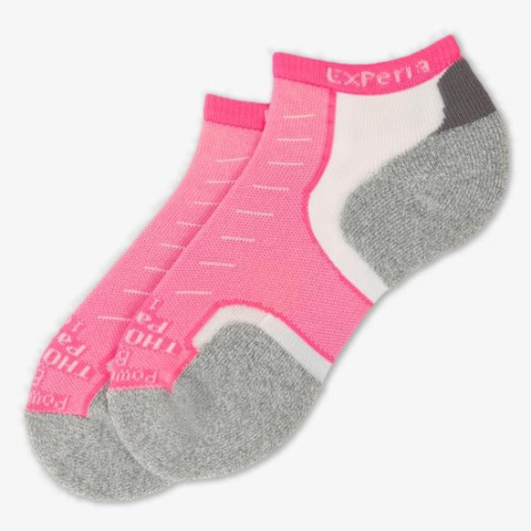 Thorlo Experia Micro Mini Crew Unisex Socks - Lightweight Cushioned Athletic Socks for Running, Hiking & Everyday Wear (Pink)