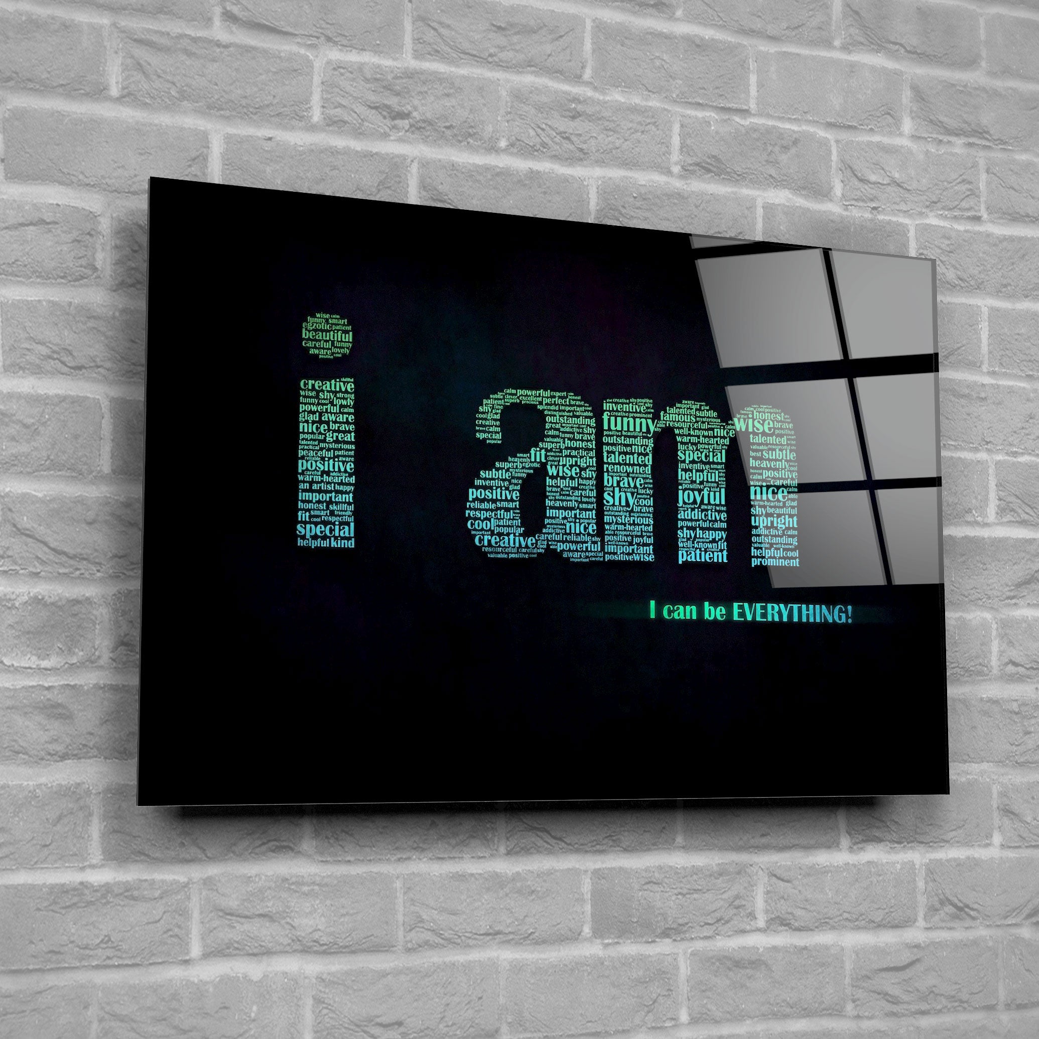 I Am Everything - Motivational Inspirational Wall Art Decor for Home, Office & Gifts - Perfect for Living Room, Bedroom & Workspace
