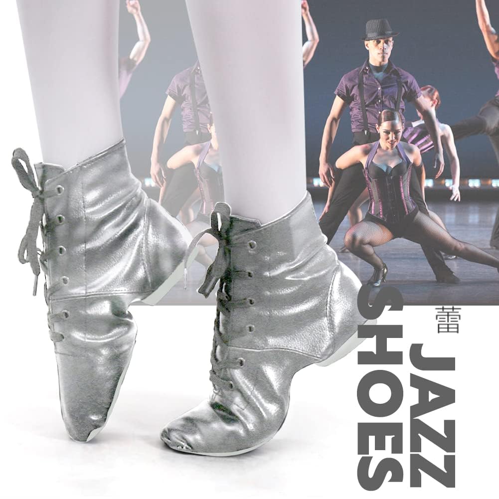 Women's Lace-Up Ankle Jazz Dance Shoes - Modern Dance Boots for Ballet, Jazz, and Contemporary Performances