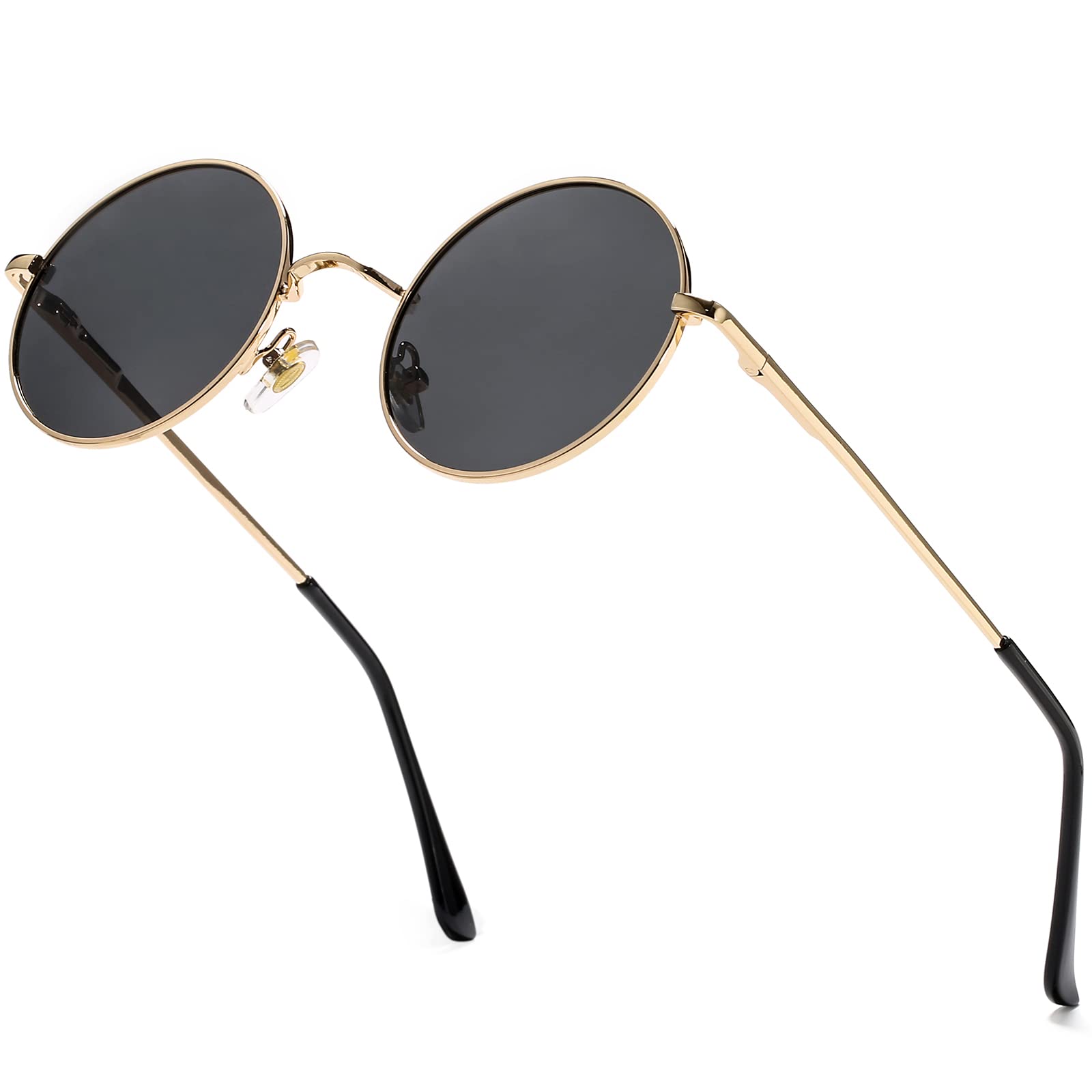 AIEYEZO Round Polarized Sunglasses for Women & Men - Vintage Lennon Style Small Circle Sunnies - Perfect for Driving, Beach & Outdoor Activities
