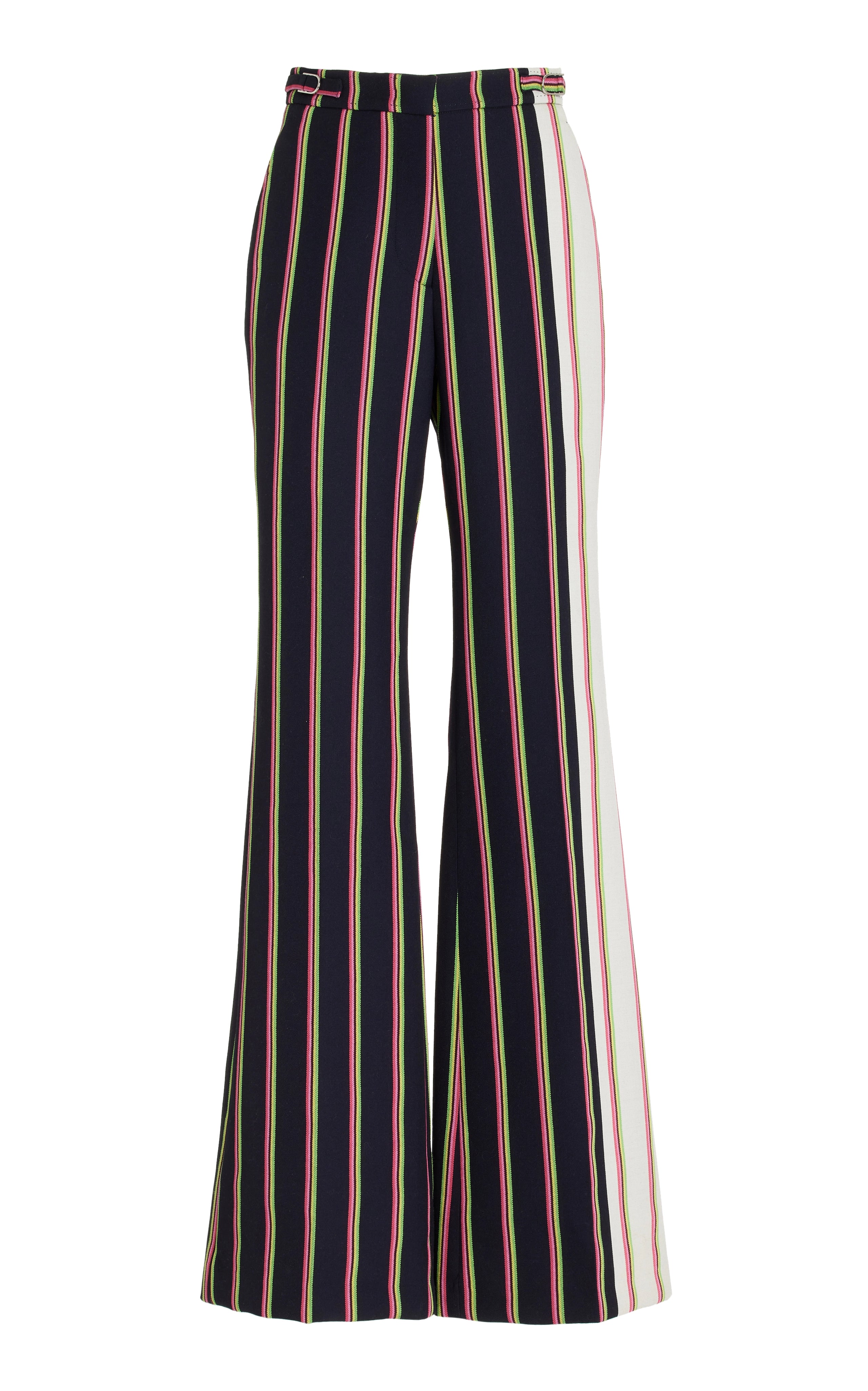 Jones Wool Striped Pants for Men - Navy Multi Color Casual Dress Pants for Office, Business & Formal Occasions
