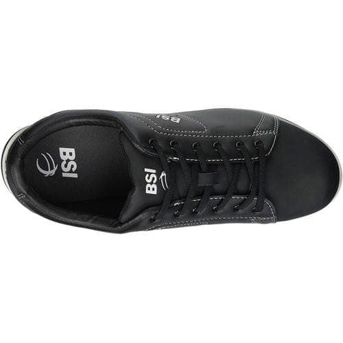 BSI Men's Classic Black Bowling Shoes - Non-Slip Leather Sole for Comfort & Performance - Perfect for League Play & Casual Bowling