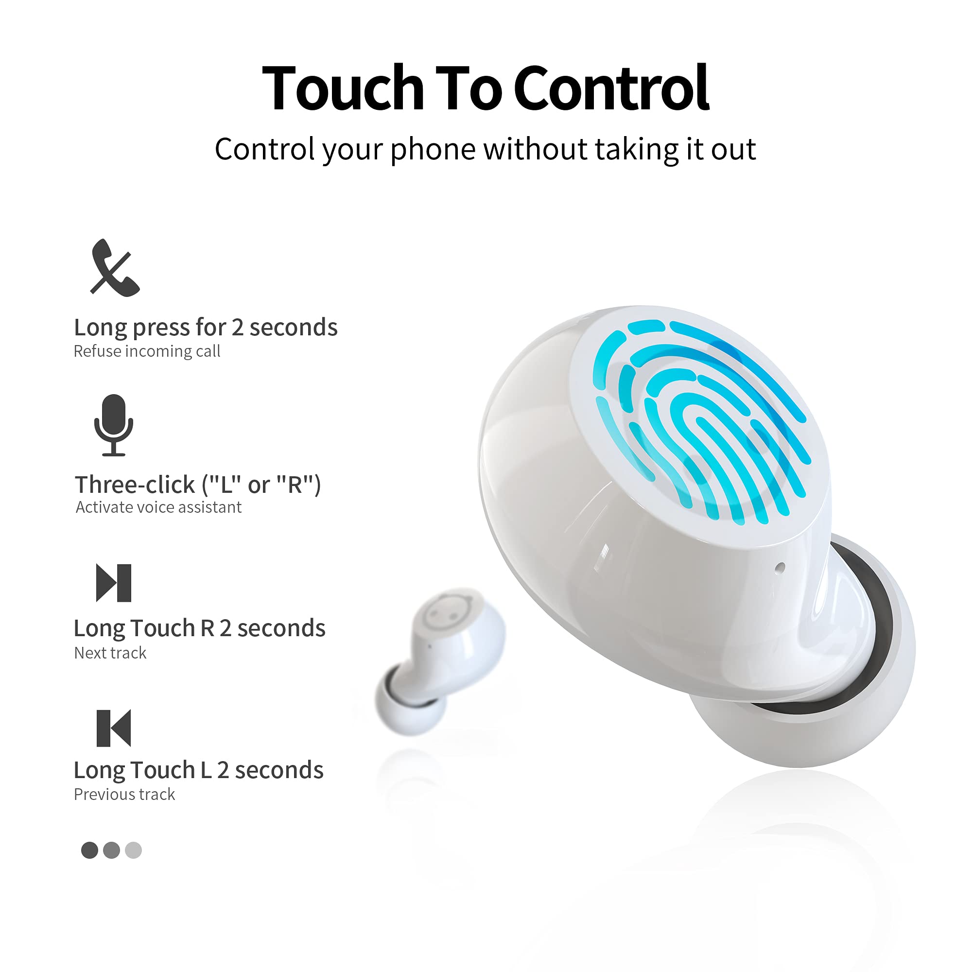 Cute Panda Bluetooth Earbuds for Kids - 36H Playtime, IPX6 Waterproof, Great for Sports & School