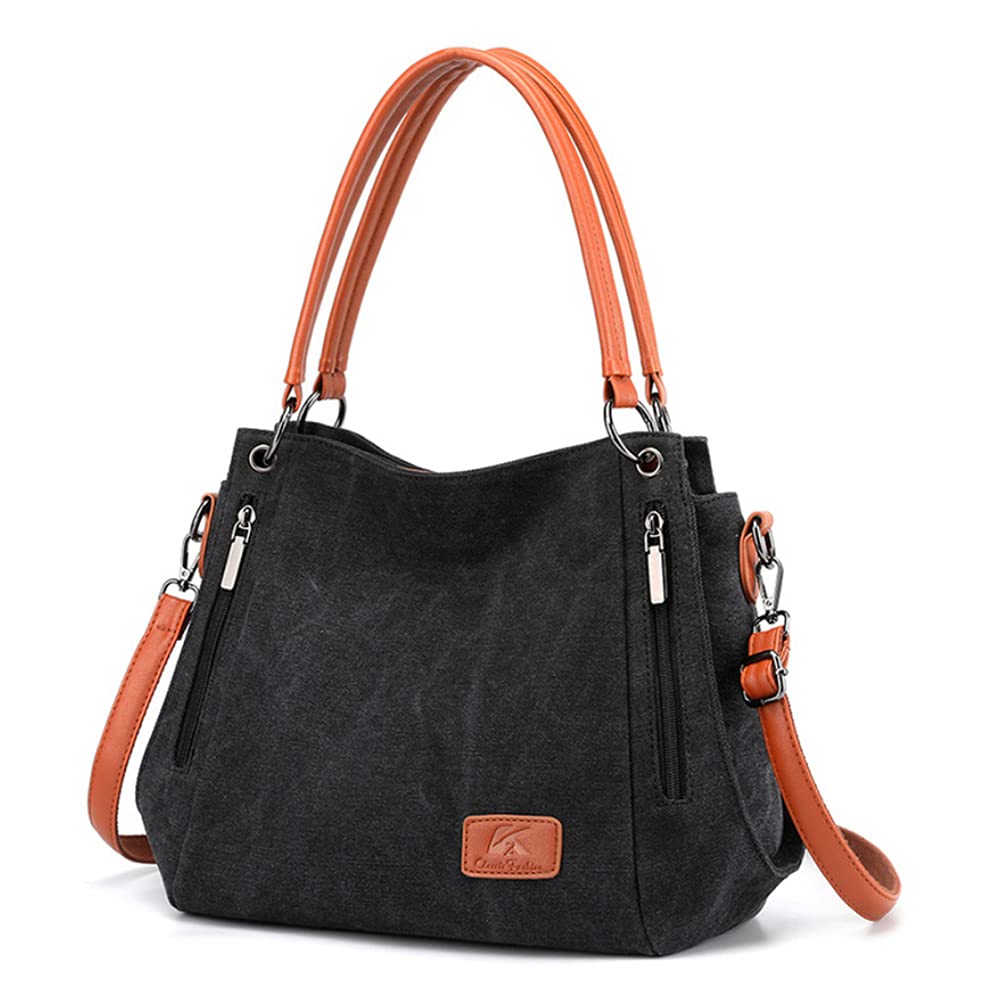 Stylish Canvas Tote Bag for Women - Large Capacity Overnight Duffel Shoulder Bag with Wide Opening | Perfect for Travel, Work, School & Grocery Shopping