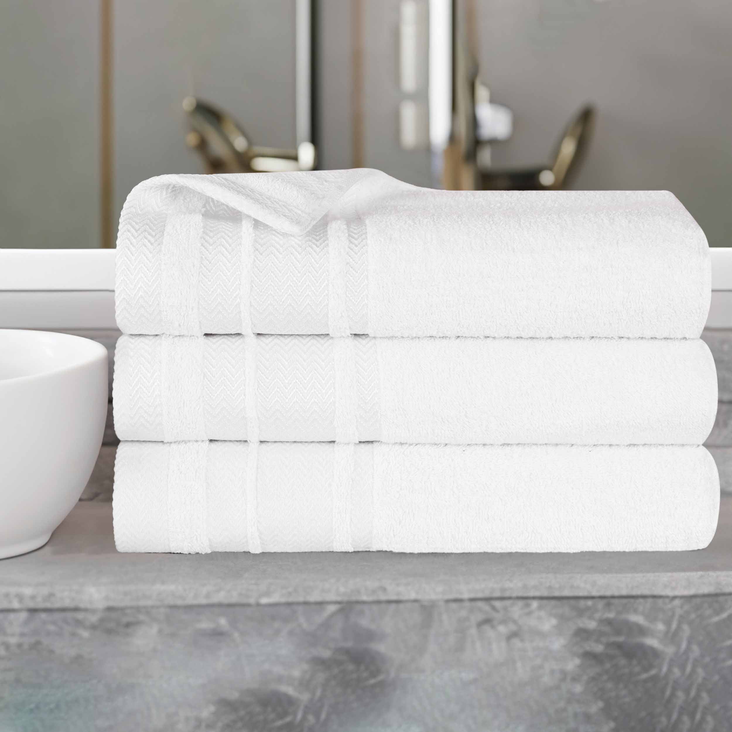 Premium Hays Cotton Soft Medium Weight Bath Towel Set of 3 - Ultra Absorbent & Quick Dry - Luxury Spa & Bathroom Essentials for Home, Hotel, Gym Use