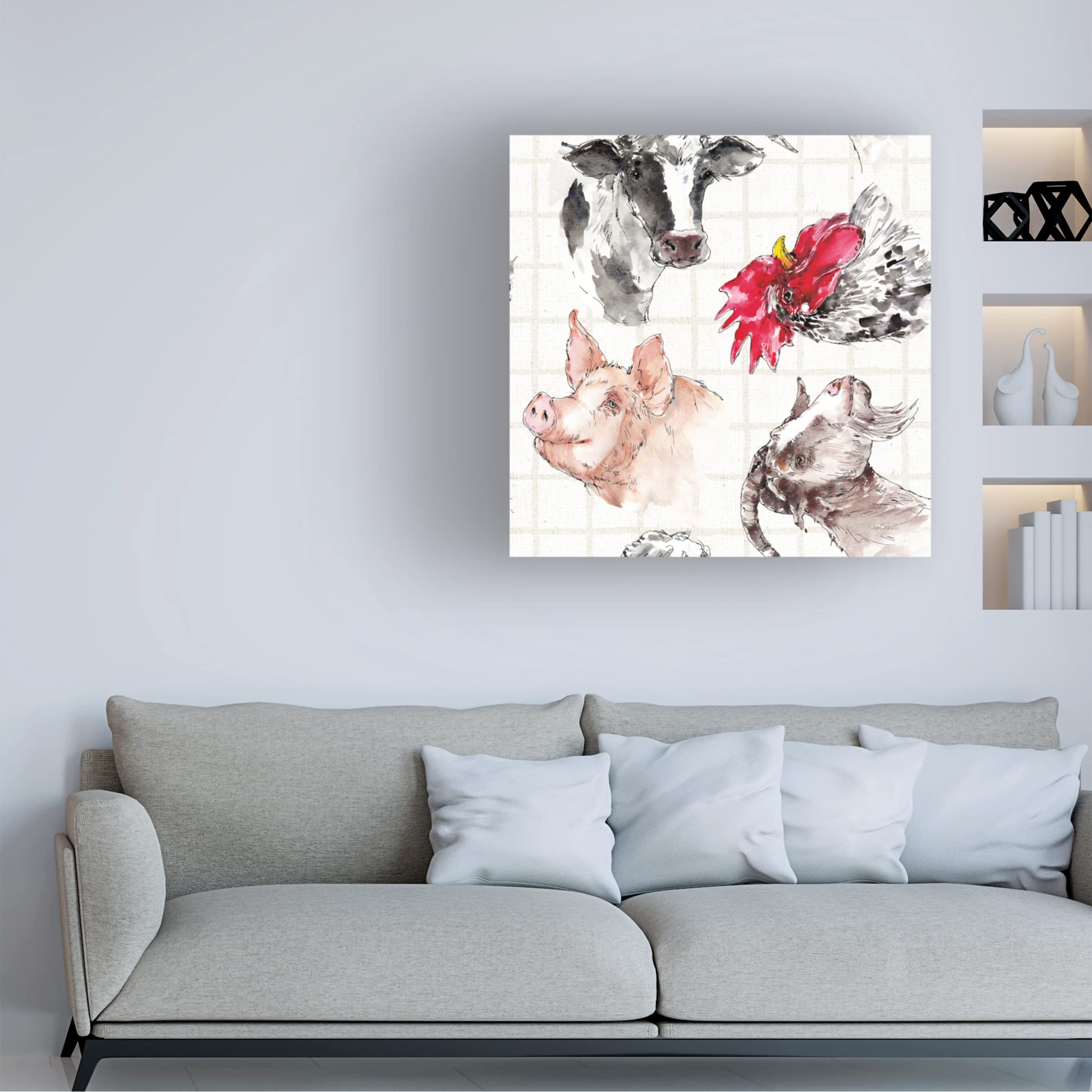 Danhui Nai 'Summer Garden Greenery I' Canvas Wall Art Print - Floral Botanical Decor for Living Room, Bedroom & Office