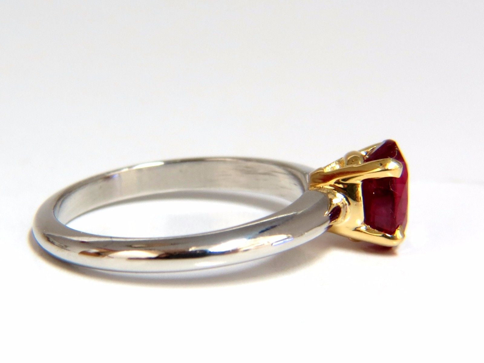 GIA Certified 1.23 Carat Natural Ruby Engagement Ring in 18K Gold or Platinum - Perfect for Proposals, Anniversaries & Special Occasions