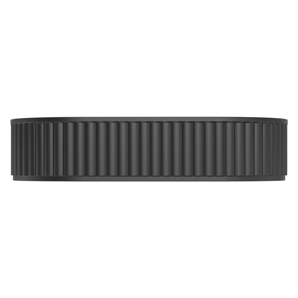 Fienza CSB804B Minka Pill Solid Surface Above Counter Bathroom Sink, Matte Black - Modern Vanity Basin for Contemporary Bathroom Design