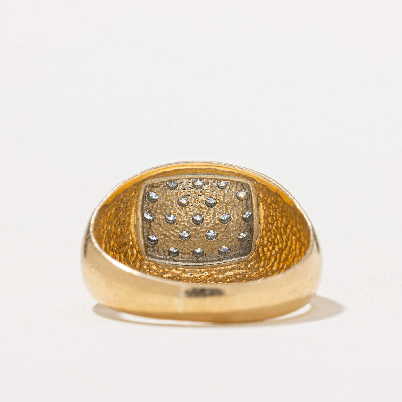Diamond Cluster Signet Ring for Women | 0.15ctw Genuine Diamond Ring | Size 8 | Elegant Jewelry Gift for Anniversary, Birthday & Special Occasions