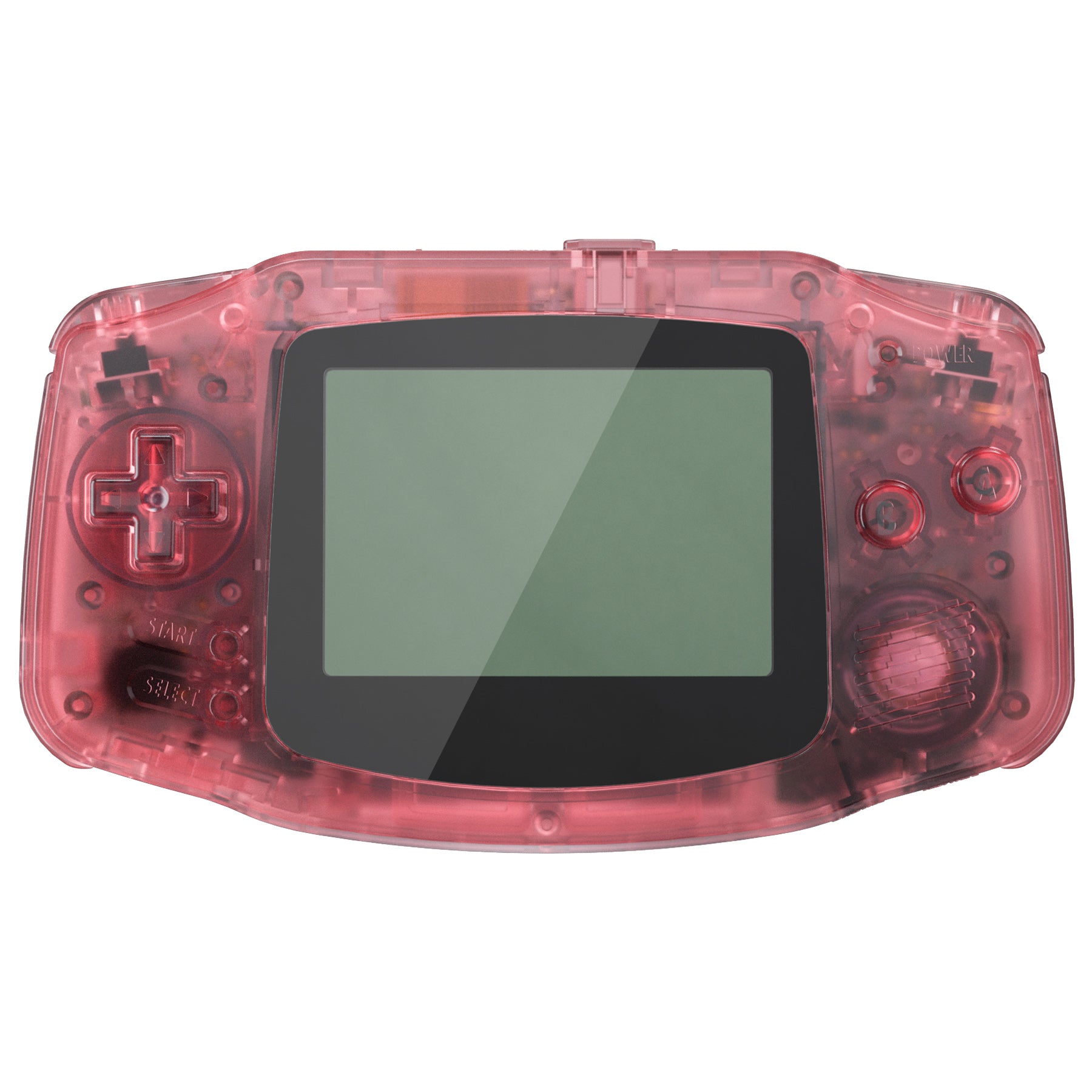 eXtremeRate Cherry Pink Replacement Shell & Black Screen Lens for Gameboy Advance - Full Housing Cover Compatible with IPS & Standard LCD (Console Not Included) - Perfect for Gaming Enthusiasts & Retro Console Modding