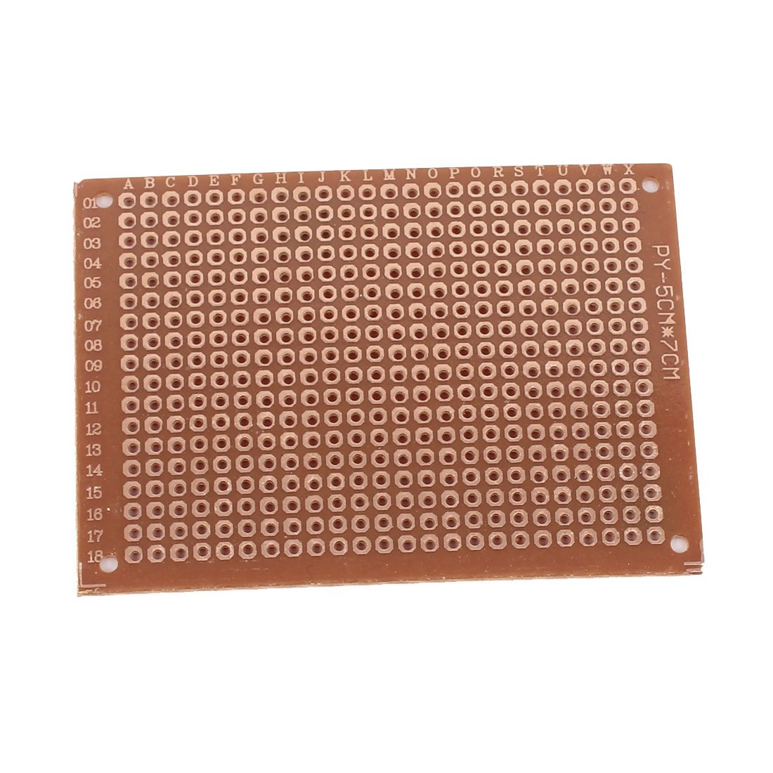 IIVVERR 5-Pack Single-Sided Universal PCB Prototype Boards - 5x7cm Brown Printed Circuit Boards for DIY Electronics Projects, Arduino, Raspberry Pi & Prototyping