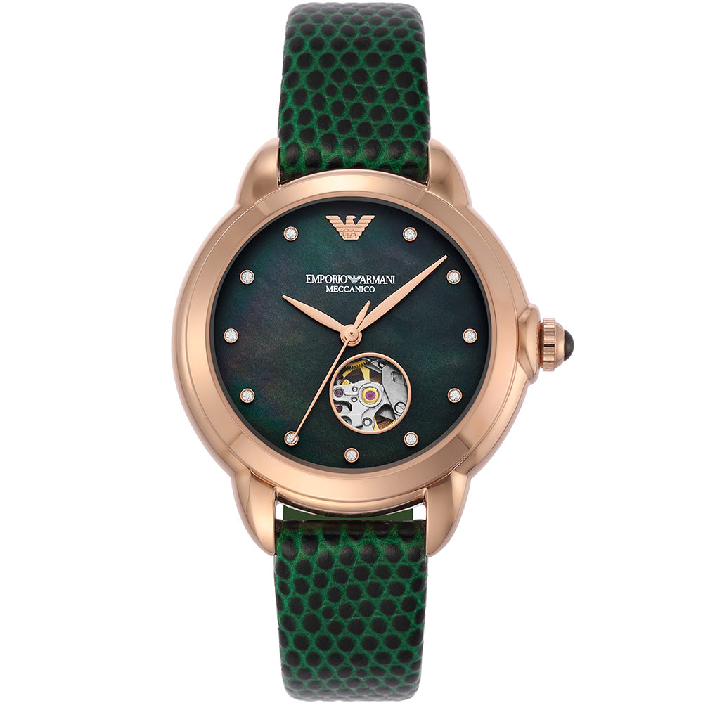 Emporio Armani AR60073 Mia Automatic Watch for Women - Luxury Stainless Steel Dress Watch with Date Window - Perfect for Business, Office & Formal Occasions