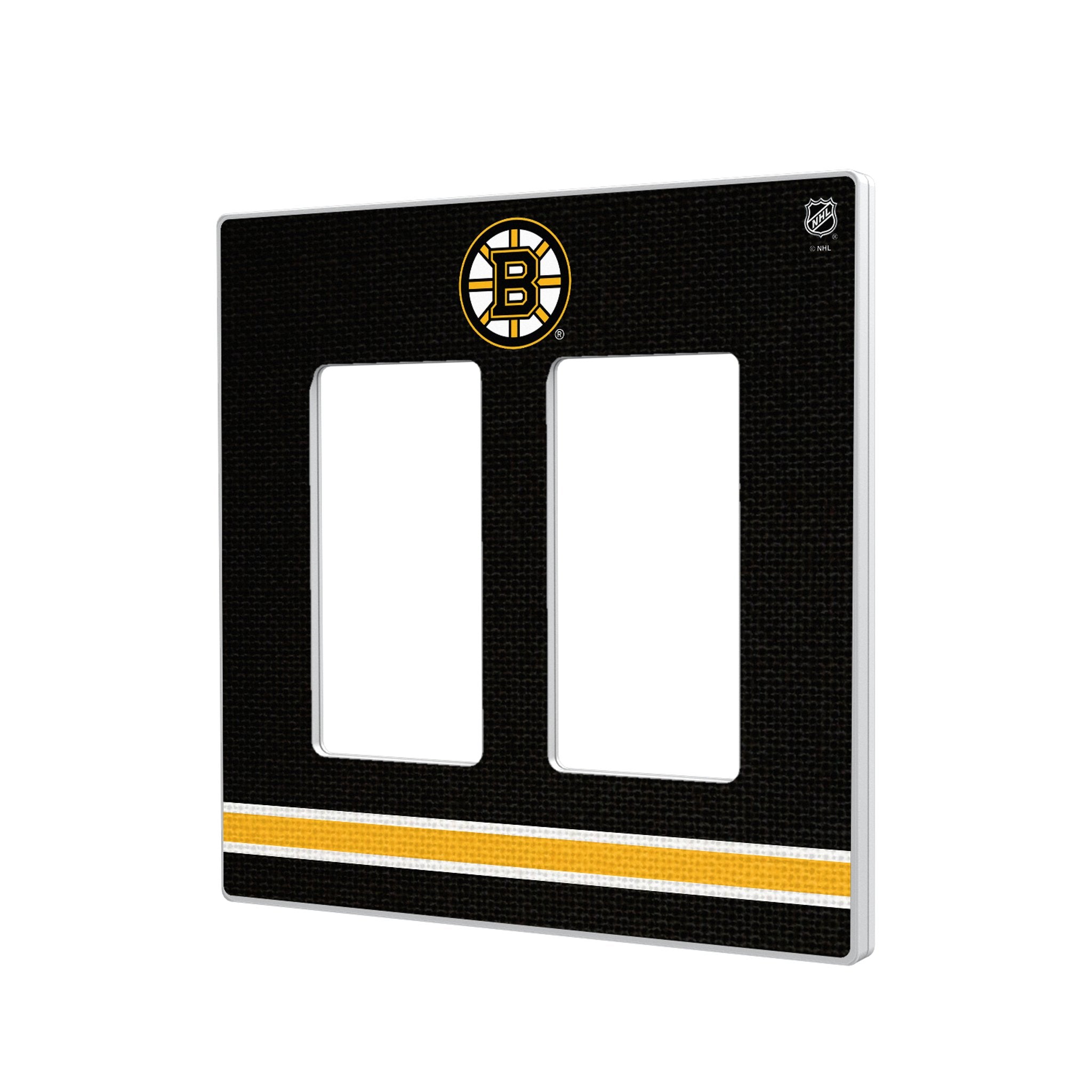 Boston Bruins NHL Hockey Team Themed Hidden Screw Light Switch Plate Cover - Perfect for Bedroom, Living Room, and Game Room Decor