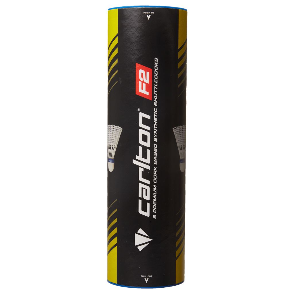 Premium Carlton F2 Nylon Badminton Shuttlecocks (White) - Durable & Consistent Flight for Training & Competitive Play - Perfect for Indoor/Outdoor Badminton Games, Practice Sessions & Tournaments