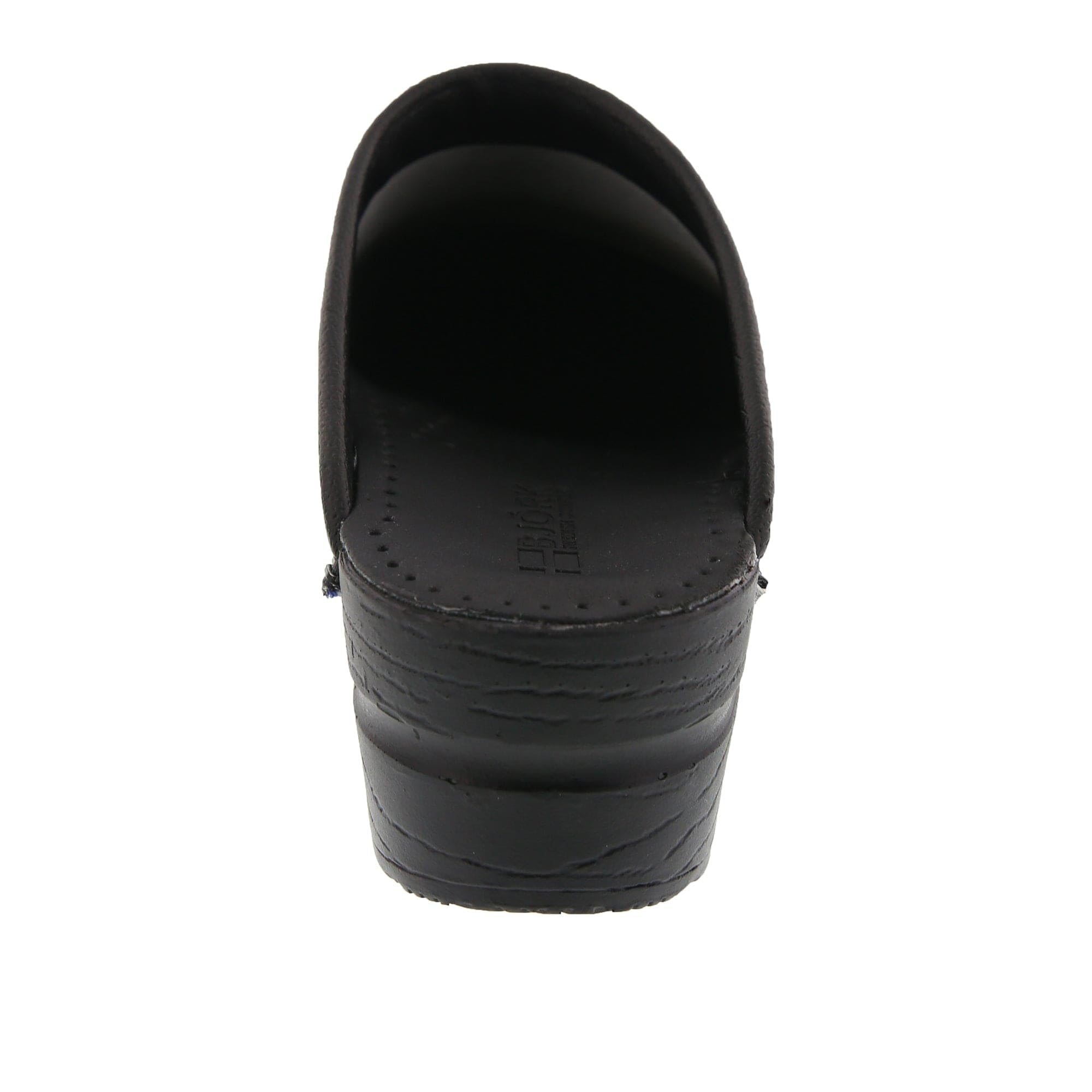 Bjork Women's PU Open Back Leather Clogs - Comfortable Slip-On Shoes for Casual Wear, Home & Office Use