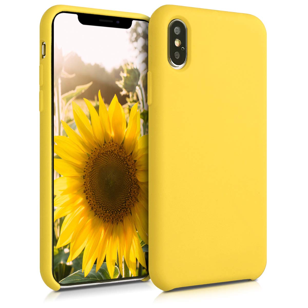 kwmobile Premium TPU Silicone Case for Apple iPhone Xs Max - Soft Protective Phone Cover in Radiant Yellow | Perfect for Everyday Use, Work & Travel Protection