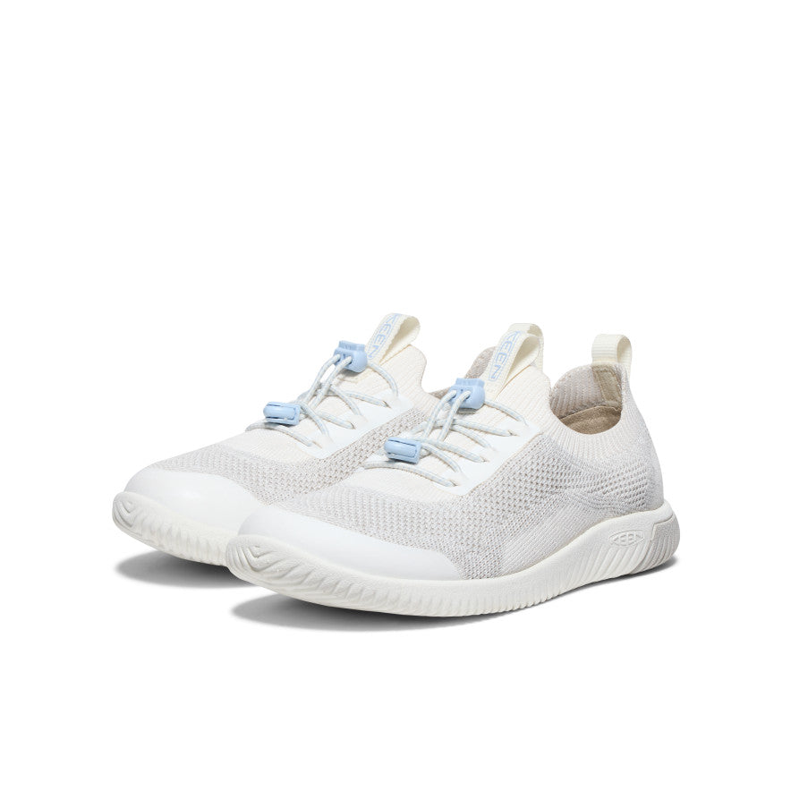 KNX Knit Sneakers for Big Kids - Star White/Skyway | Lightweight & Breathable Casual Shoes for Boys & Girls | Perfect for School, Play & Everyday Wear