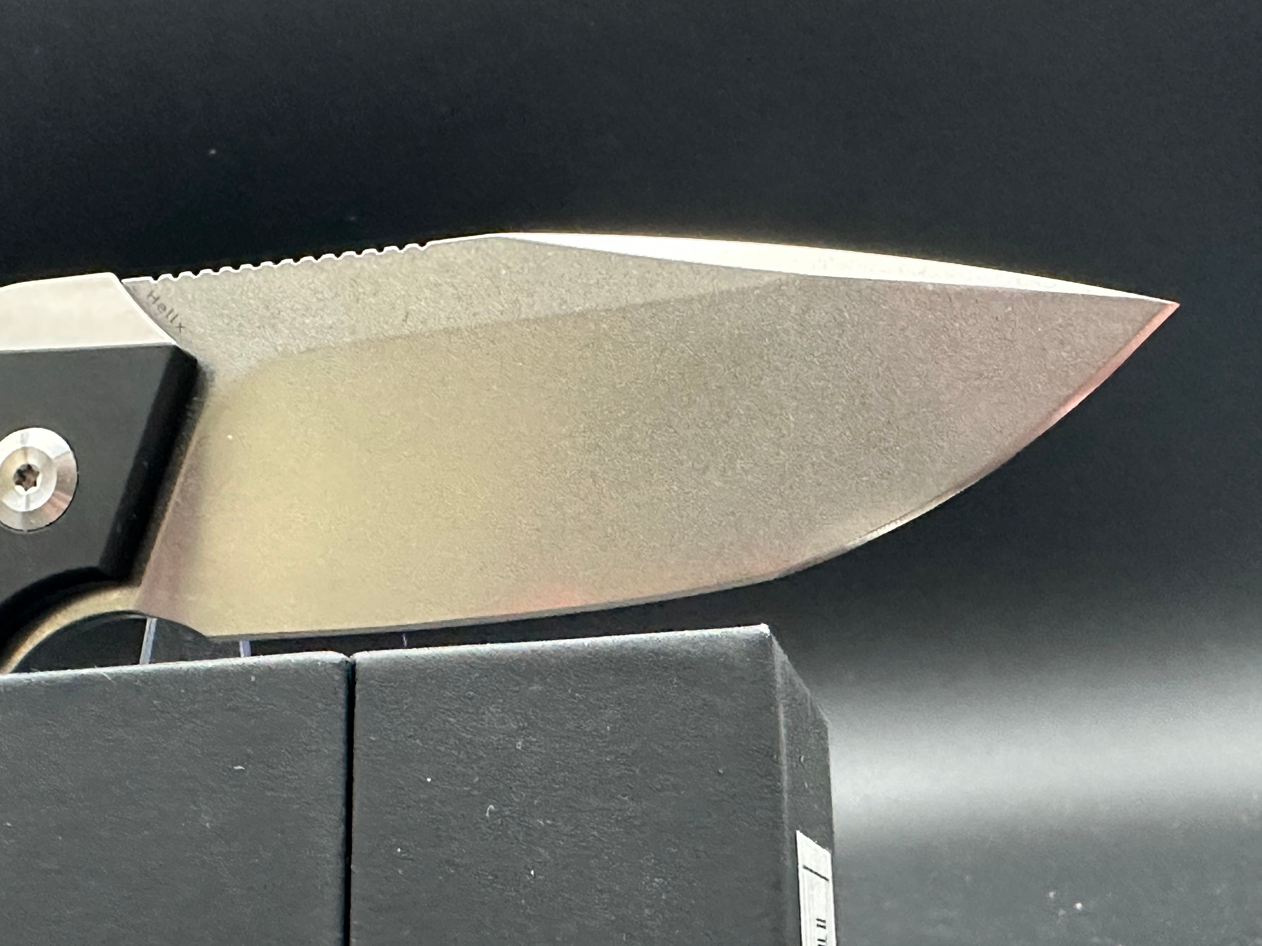 Kansept Mikkel Willumsen Hellx Black Titanium Folding Pocket Knife - EDC Tactical Knife for Outdoor Camping, Hiking & Survival Gear