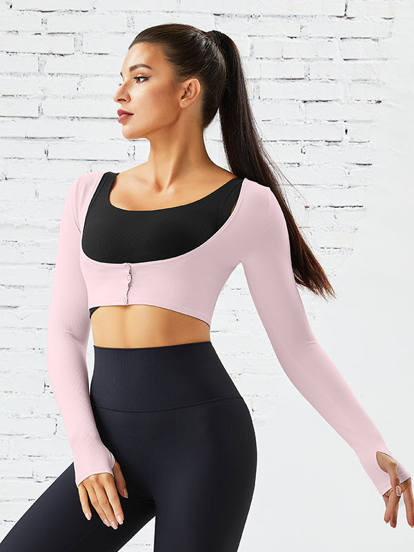 ZASUWA Women's High Support Ribbed Sports Bra - Perfect for Running, Yoga & Gym Workouts